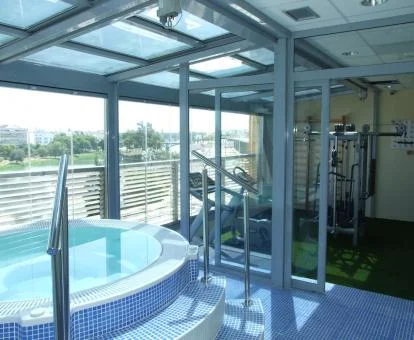 Acogedor centro de bienestar de este hotel ideal para parejas.