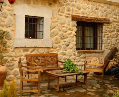 Una de las acogedoras zonas comunes de este hotel romántico.