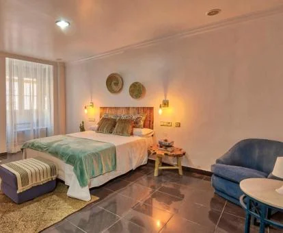 Una de las preciosas habitaciones de este hotel con encanto.