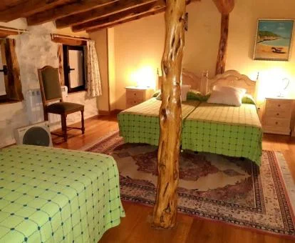 Foto de una de las acogedoras habitaciones de estilo rústico de este establecimiento.