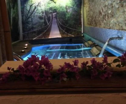 Zona de bienestar de este coqueto hotel rural.