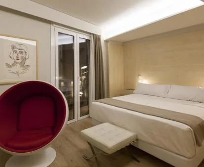 Una de las elegantes habitaciones de este coqueto hotel.