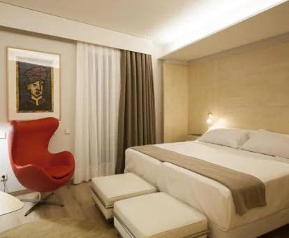 Una de las modernas habitaciones dobles del hotel.