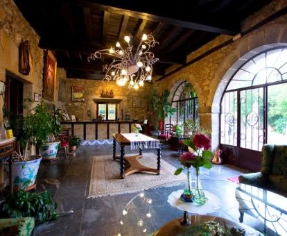 Una de las preciosas zonas comunes de este hotel con encanto.