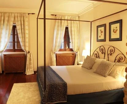 Una de las cómodas habitaciones de estilo tradicional del hotel.