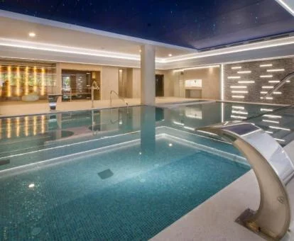 Zona de aguas del spa de este coqueto hotel.