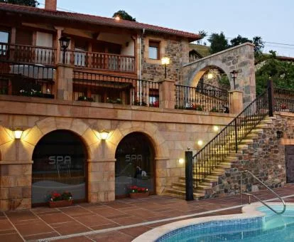 Precioso edificio rural de esta acogedora posada con piscina exterior.