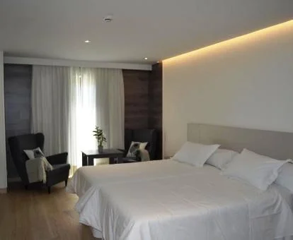 Una de las amplias habitaciones dobles de este coqueto hotel boutique.