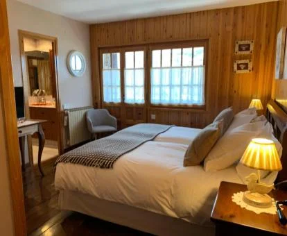 Una de las acogedoras habitaciones de este tranquilo hotel rural.