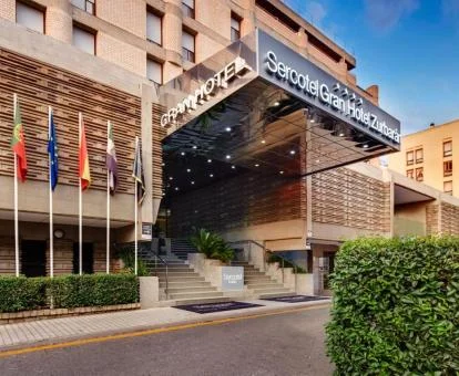 Edificio de este moderno hotel con encanto.